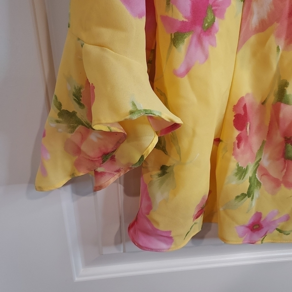 NEW Exaggerated Ruffle Pirate LS Top Blouse - Size 14 - Picture 4 of 10